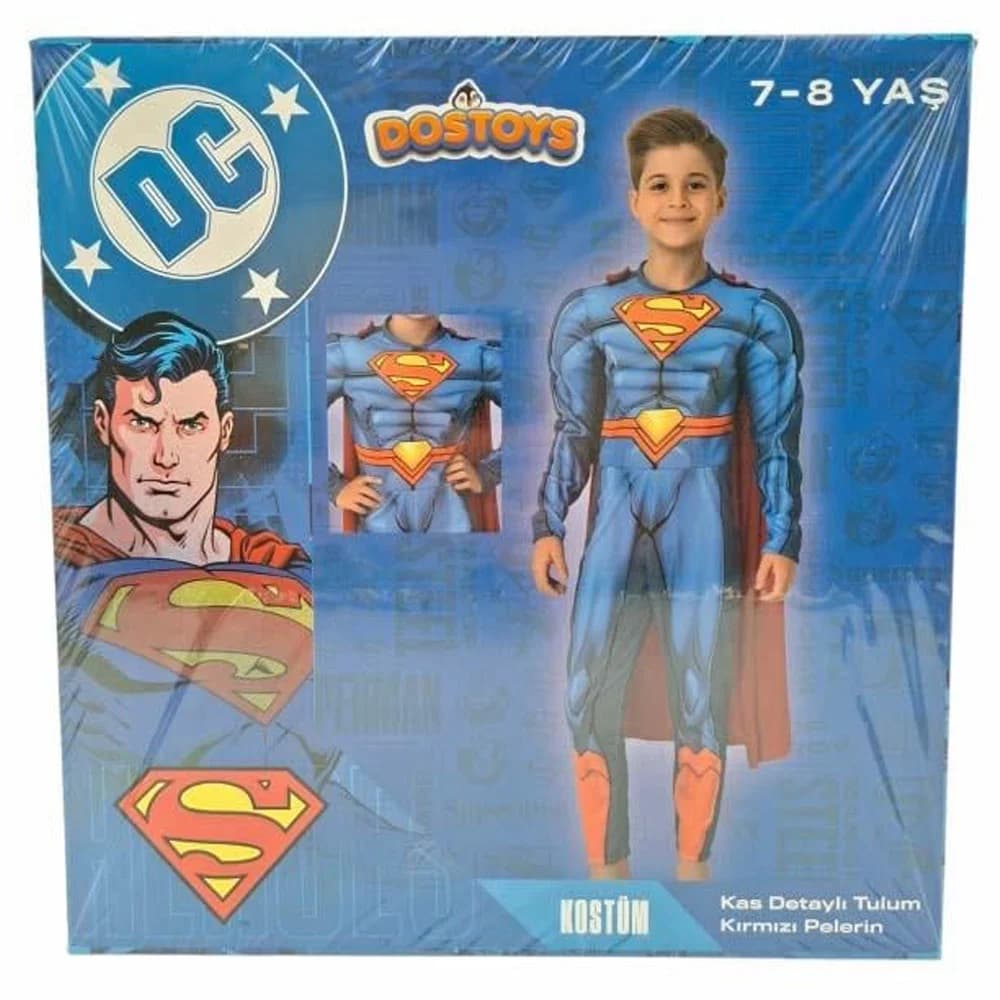 Superman Kaslı Kostüm Kutulu 7-8 Yaş