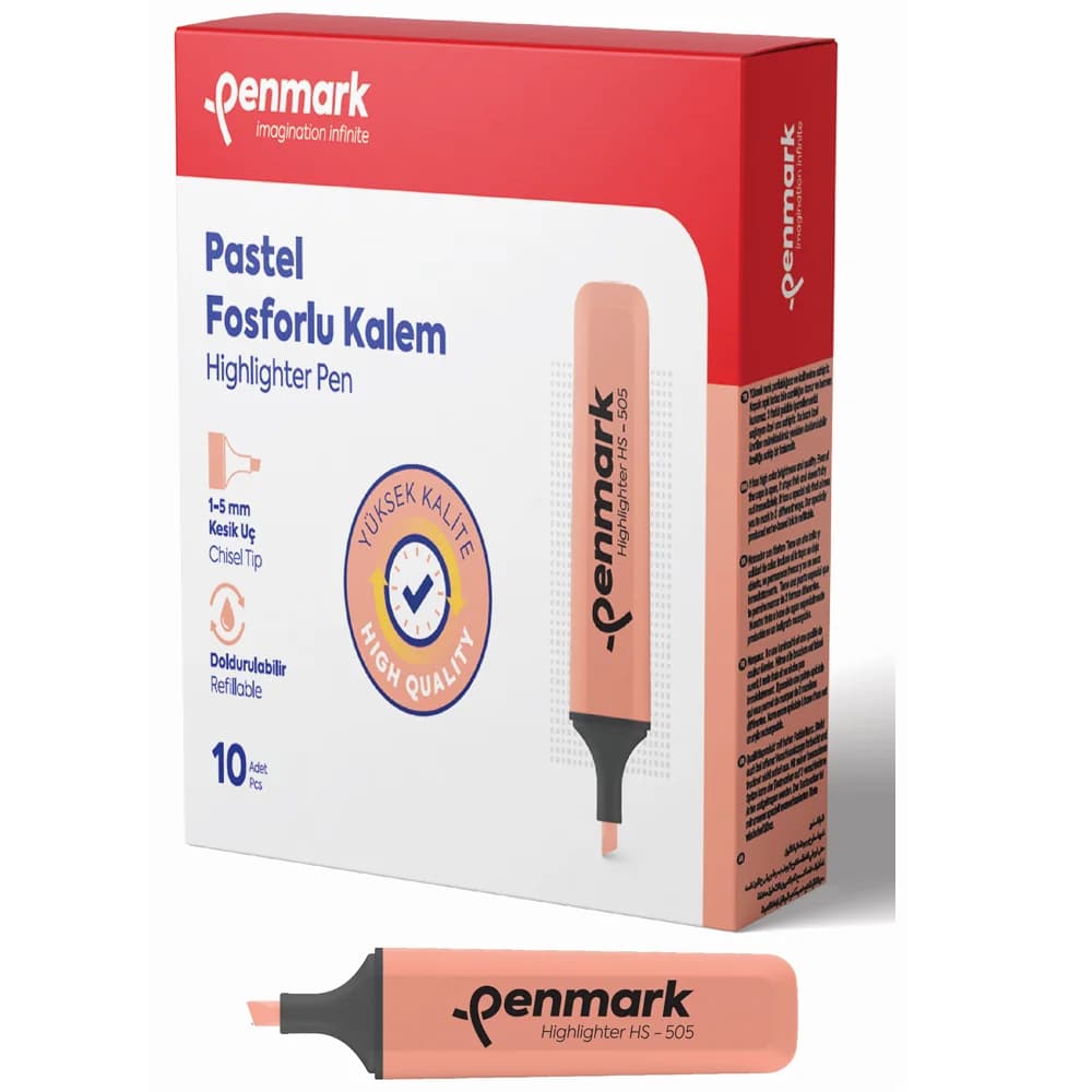 Penmark Fosforlu Kalem Pastel Yavruağzı HS-505 09