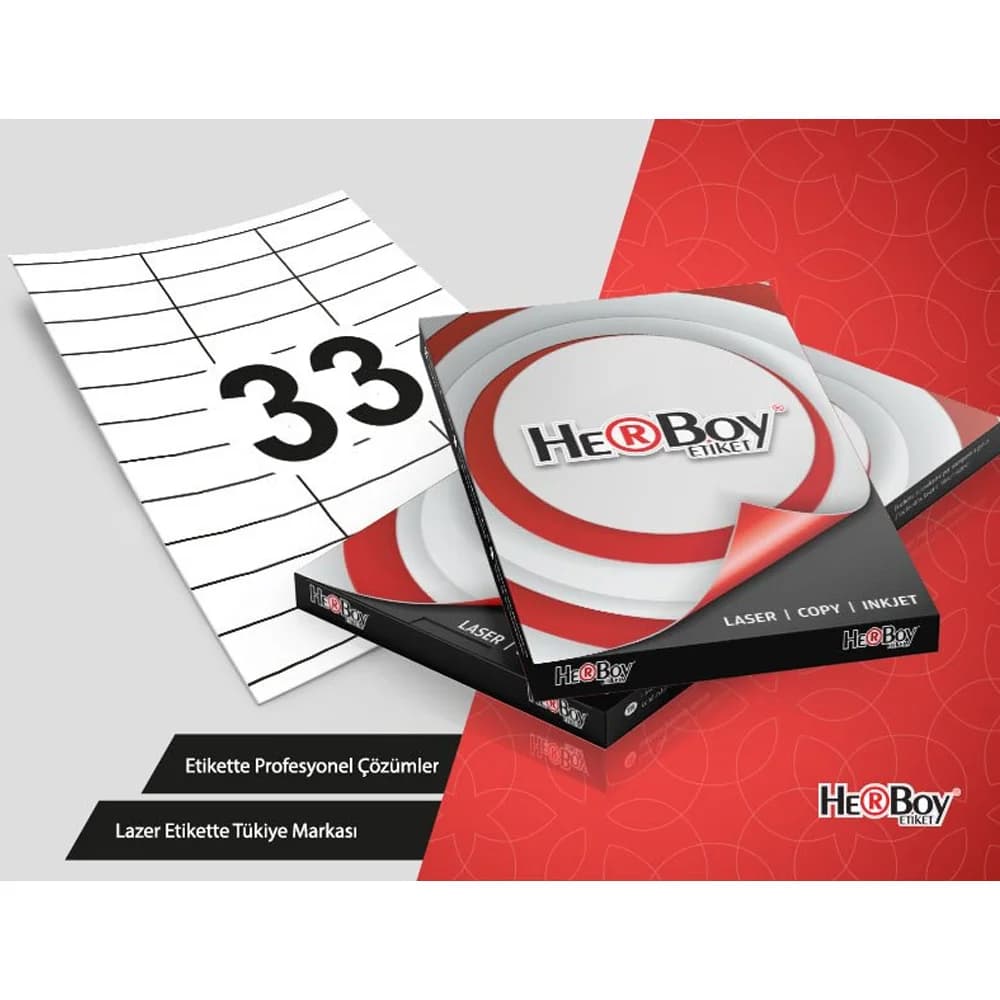 Herboy Laser Etiket 100 YP 70x25 Laser-Copy-Inkjet HB-1133