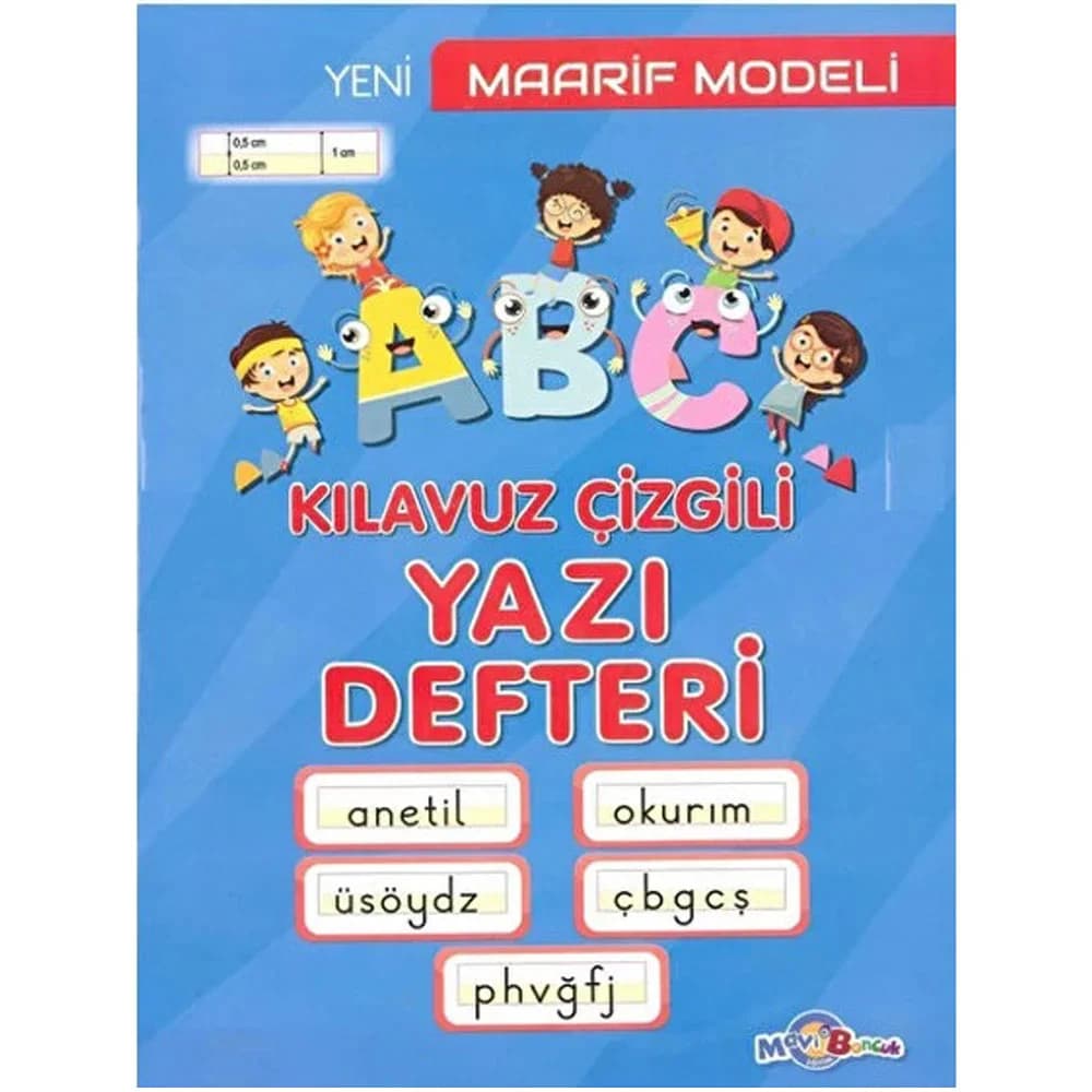 Mavi Boncuk Maarif Model Yazı Defteri Büyük Boy