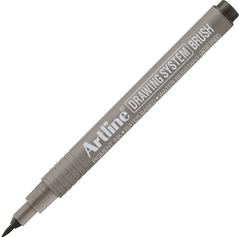 ARTLINE ÇİZİM KALEMİ DRAWING SYSTEM FIRÇA UÇ SİYAH A-EK-23FN BLACK
