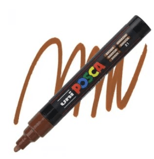 UNİ POSTER MARKÖRÜ POSCA PC-5M 1.8-2.5 KAKAO KAHVE