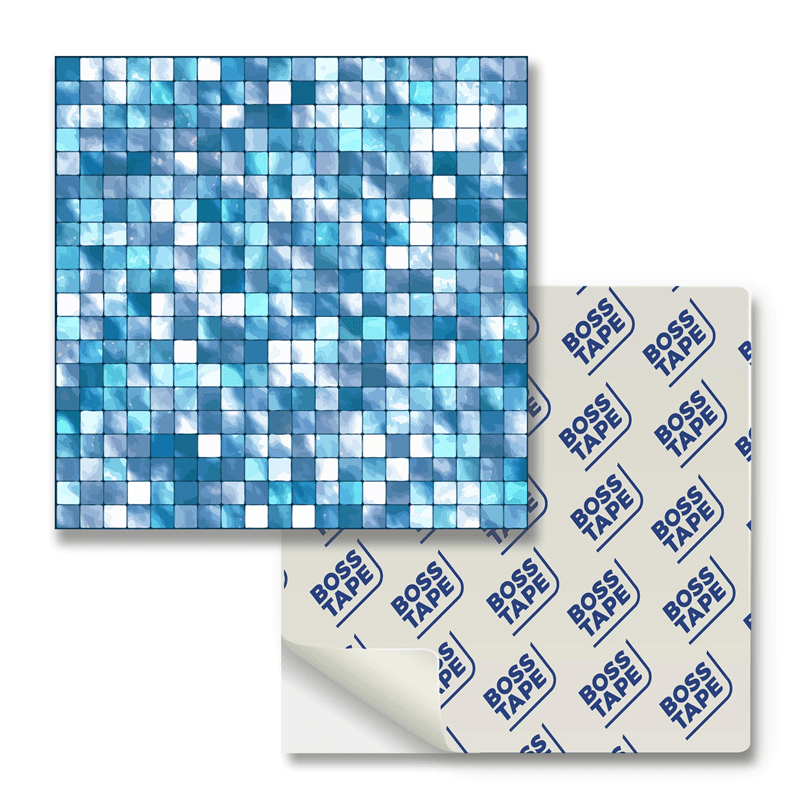 BOSS TAPE KARO PVC YAPIŞKANLI 30x30 CM 4 LÜ PAKET MAVİ TAŞ BT-12001