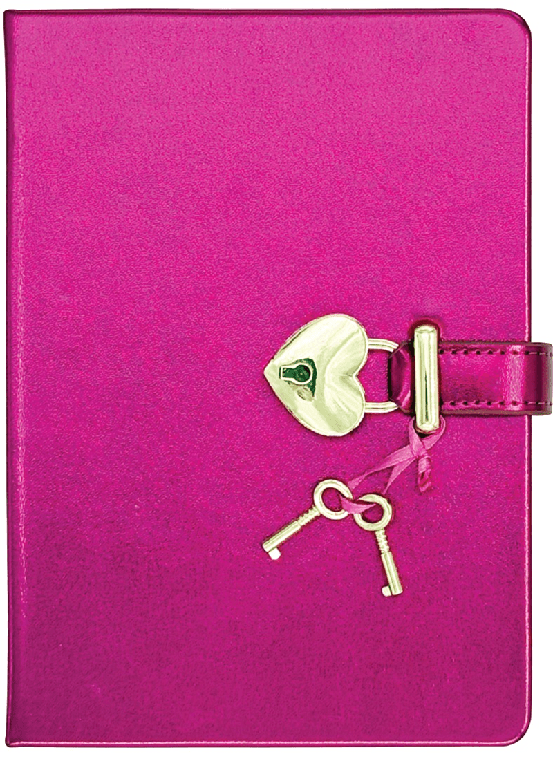 VİCTORİAS JOURNALS HUSH HUSH KİLİTLİ METALİK DEFTER KUTULU 80GR. 160 YP. ÇİZ..KOYU PEMBE 124-1913