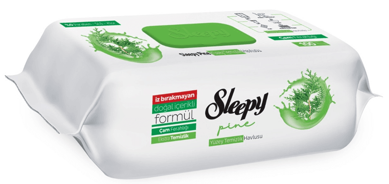 SLEEPY EASY CLEAN YÜZEY TEMİZLİK HAVLUSU 100 LÜ DOĞA SERİSİ ÇAM FERAĞLIĞI (YEŞİL)
