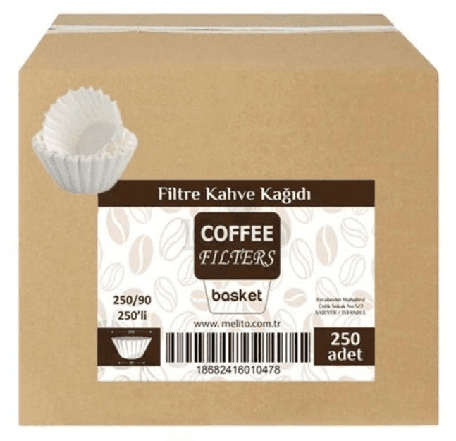 COFFEE FILTERS BROWN 250/90  250 Lİ KAHVE FİLTRE KAĞIDI 1C08381