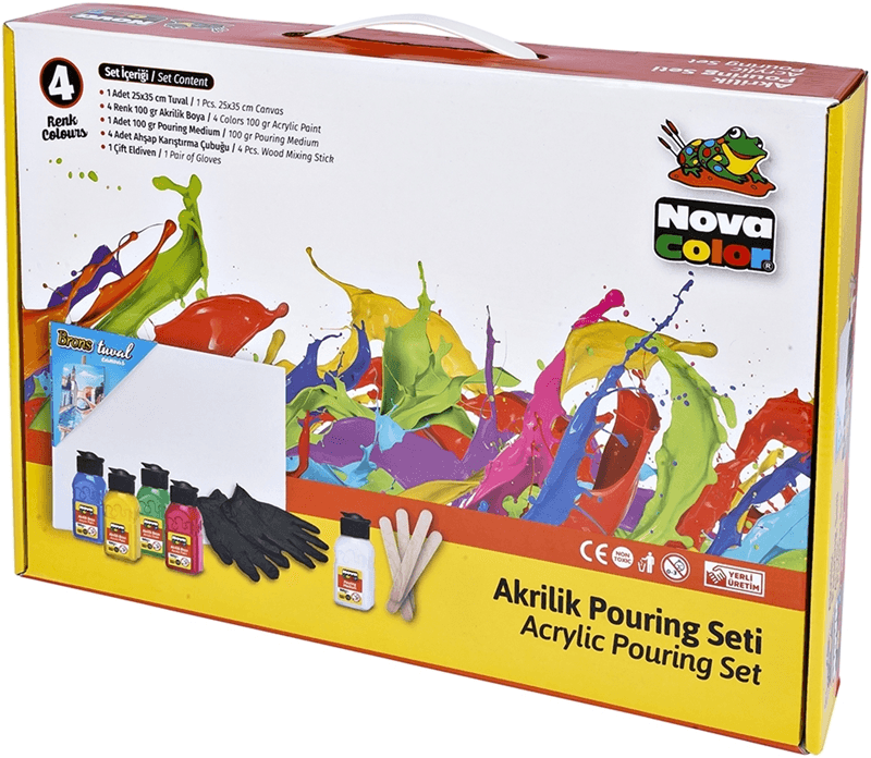 NOVA COLOR AKRİLİK POURİNG SET COFFEE NC-2523
