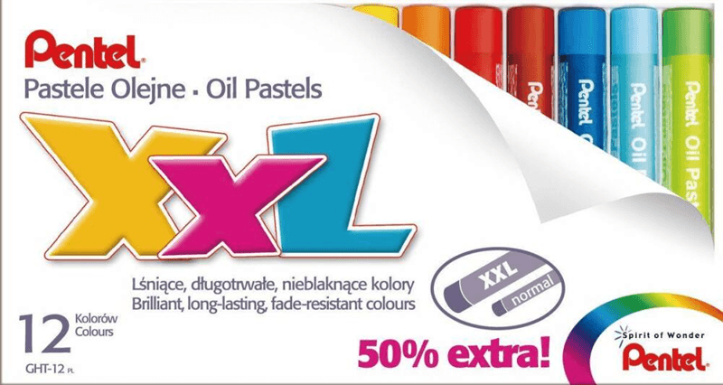 PENTEL PASTEL BOYA XXL YAĞLI GHT-12PL 12 RENK Y GHT-12PL