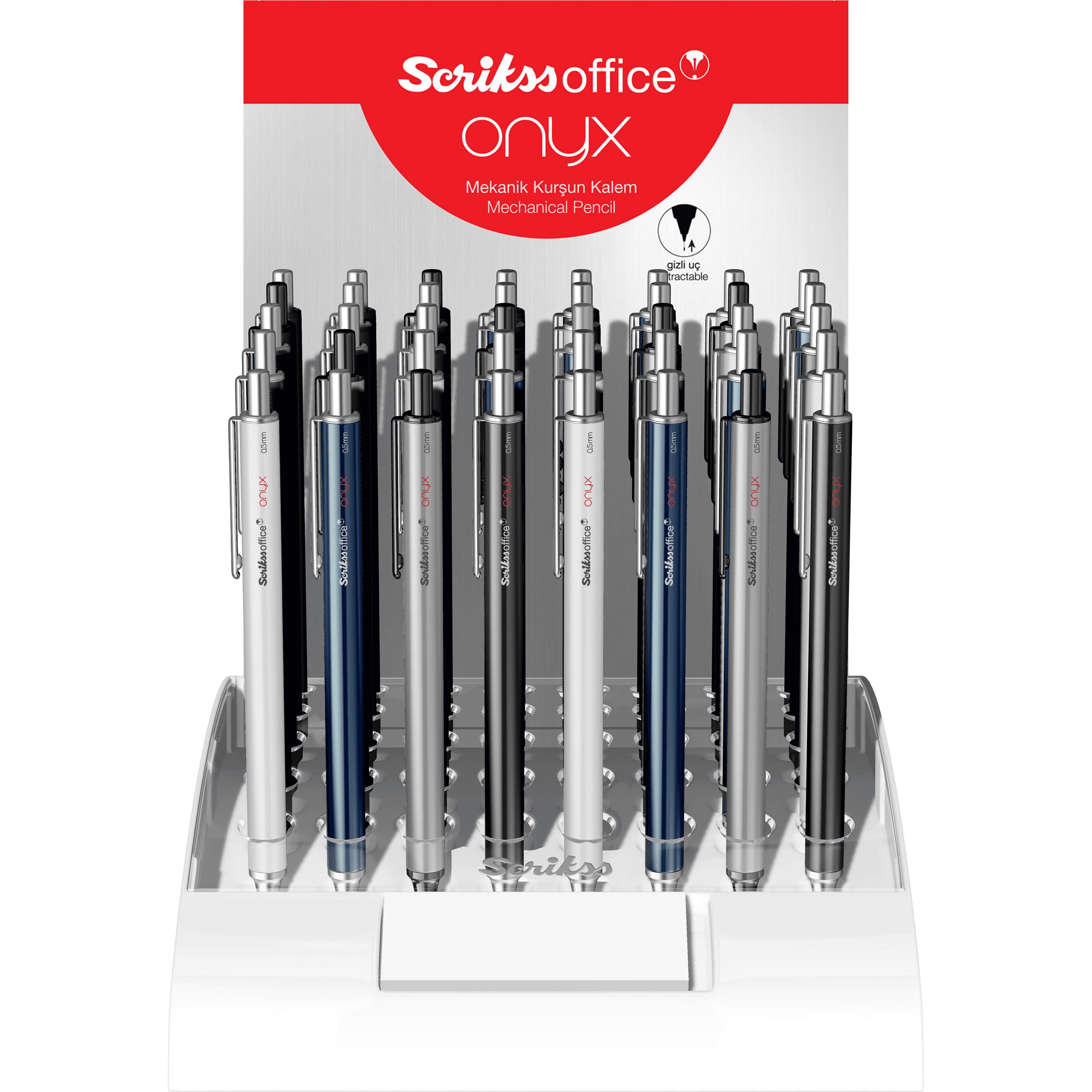 SCRIKSS OFFICE VERSATİL KALEM ONYX 0.5 - 0.7 40 LI STAND