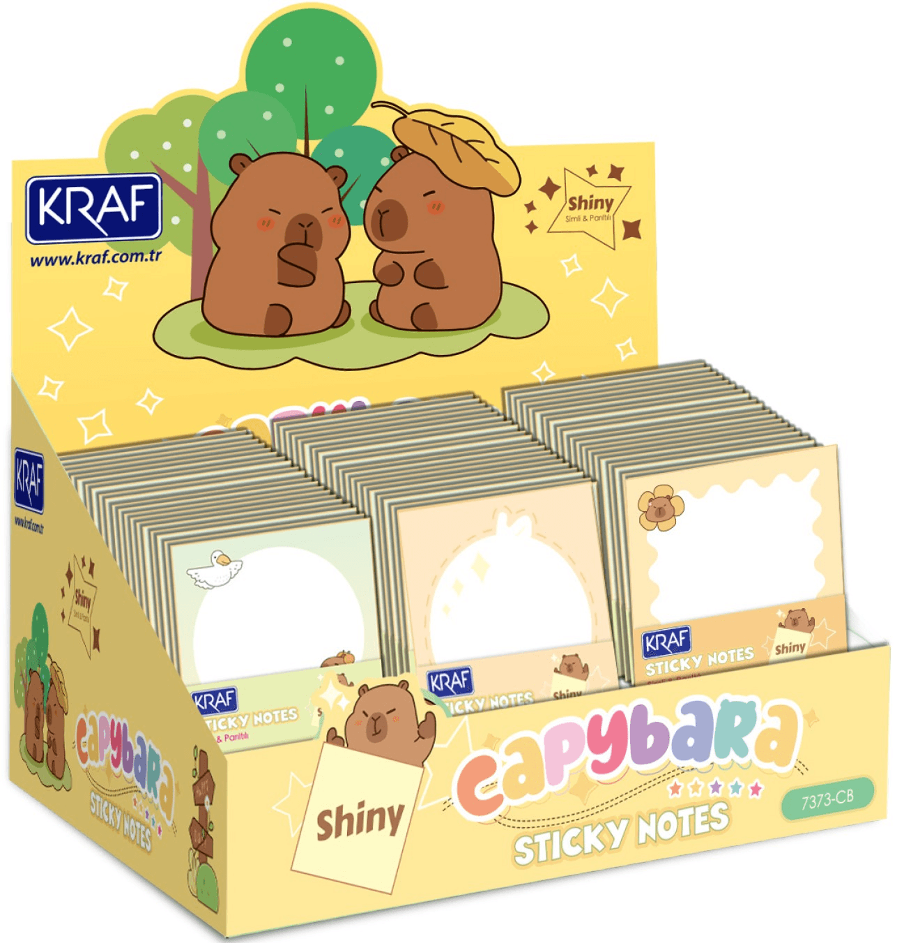 KRAF YAPIŞKANLI NOT KAĞIDI 73x73 CAPYBARA 50 YP SİMLİ - PARILTILI 7373CB