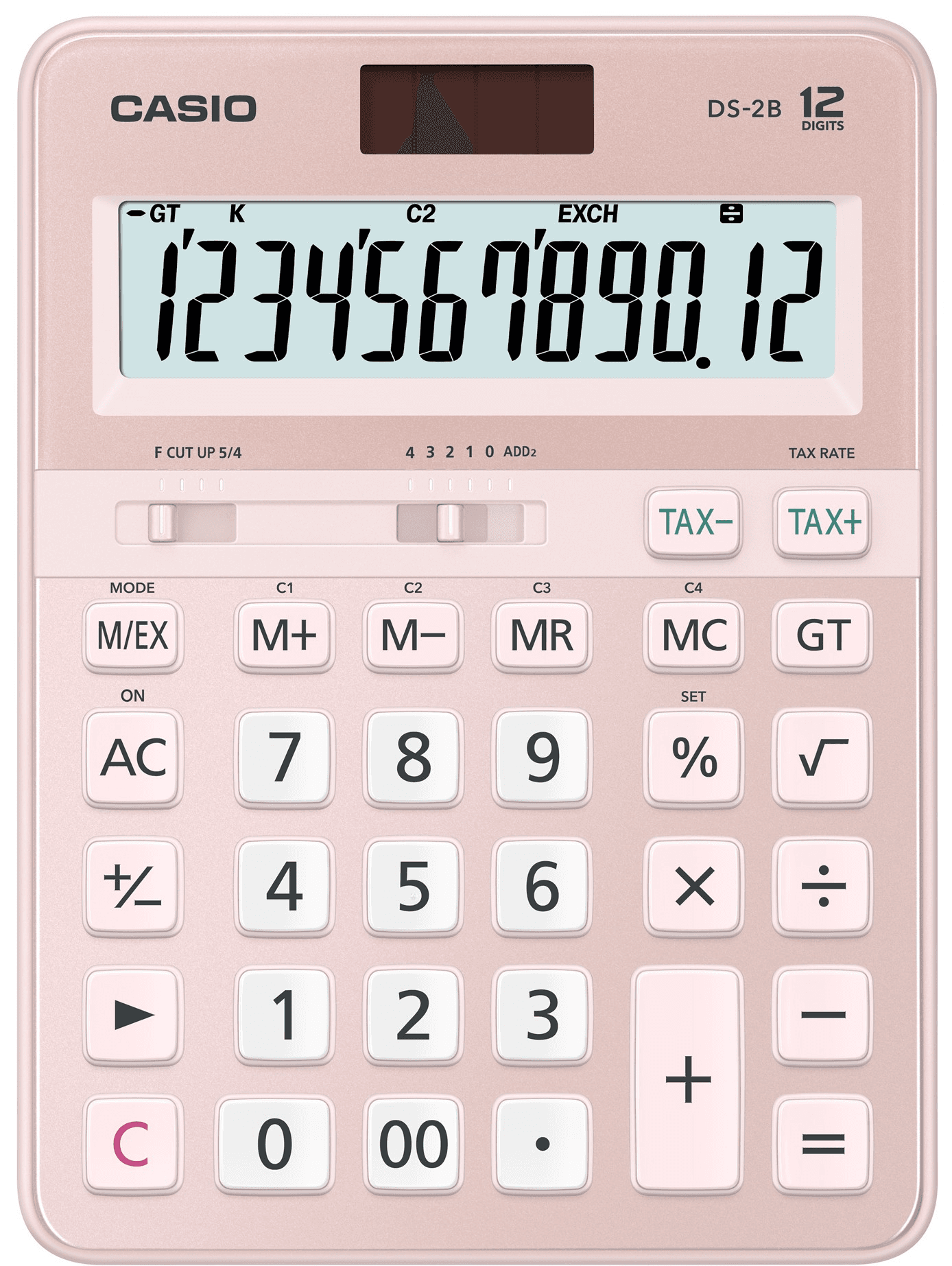 CASIO HESAP MAKİNESİ MASAÜSTÜ DS-2B 12 HANE PEMBE