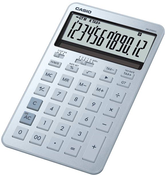 CASIO HESAP MAKİNESİ MASAÜSTÜ JW-200DQ-BU-W-DP