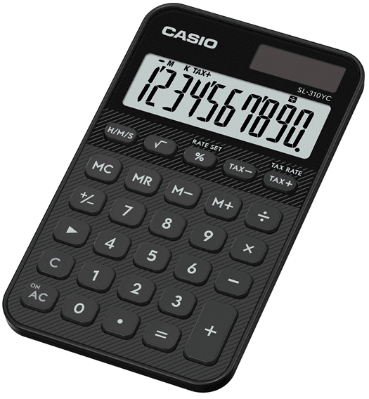 CASIO HESAP MAKİNESİ CEP TİPİ SL-310YC-BK-W-DP