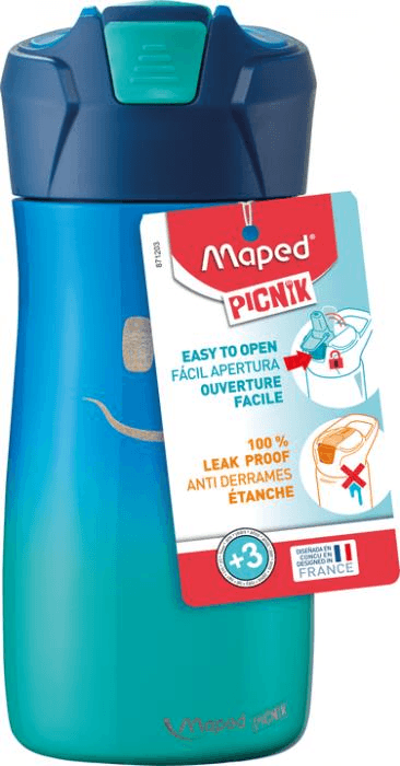 MAPED MATARA PICNIK 430 ML ÇELİK GÜLEN YÜZ MAVİ 871203