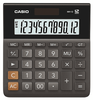 CASIO HESAP MAKİNESİ MASAÜSTÜ MH-12 12 HANE