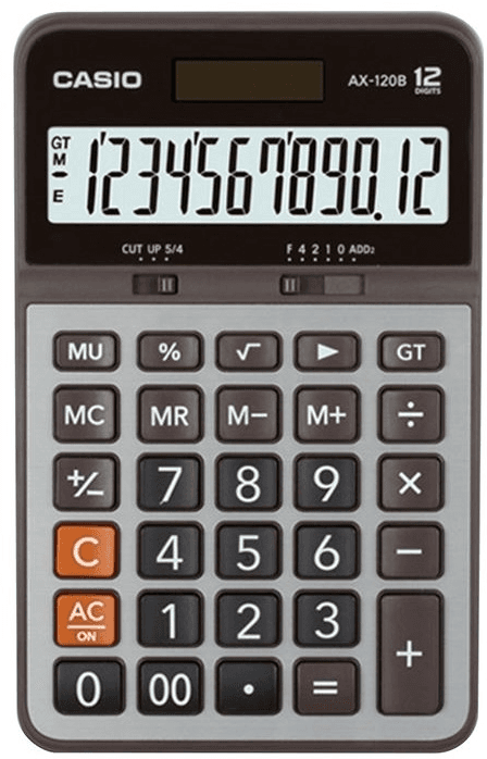 CASIO HESAP MAKİNESİ MASAÜSTÜ AX-120B 12 HANE