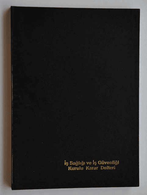 DİLMAN İŞ SAĞLIĞI VE İŞ GÜVENLİĞİ KARAR DEFTERİ CİLTLİ A4 150 YP NUMARALI 5078