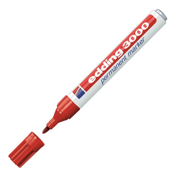 EDDING PERMANENT MARKÖR E-3000 KIRMIZI