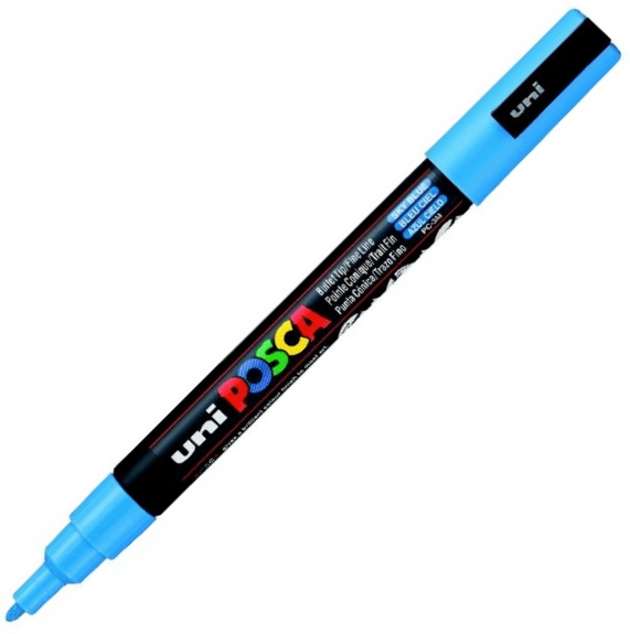 UNİ POSTER MARKÖRÜ POSCA PC-3M 0.9-1.3 GÖK MAVİ