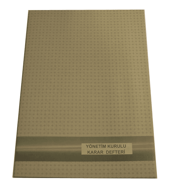 DİLMAN YÖNETİM KURUL KARAR DEFTERİ KARTON KAPAK 22.5x31.5 40 YP NUMARALI 5371