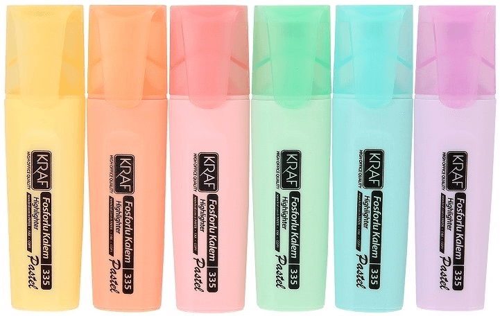 KRAF FOSFORLU KALEM PASTEL 335 6 LI