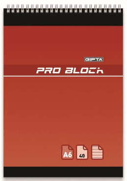 GIPTA BLOKNOT PROBLOK A4 SPİRALLİ KARTON KAPAK 40 YP. KARELİ 1398