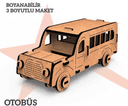 YILDIZLAR AHŞAP 3D AHŞAP BOYANABİLİR MAKET ARABA BYM-02 (Best)