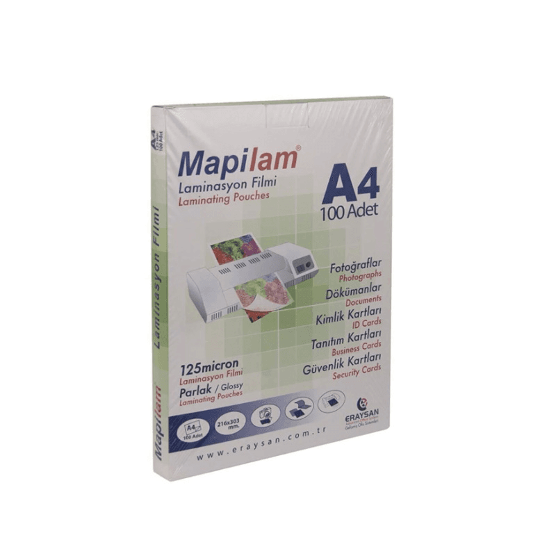 MAPİ A4 LAMİNASYON KAPLAMA 125mic. 1021204 (KAMPANYA) (Best)