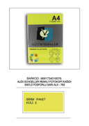 ALEX A4 FOSFORLU SARI FOTOKOPİ .KAĞIDI 500 LÜ ALX-763 (Best)