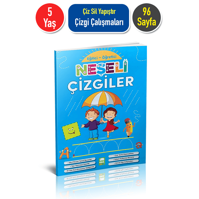 EMA ÇOCUK NEŞELİ ÇİZGİLER BOYAMA KİTABI (Best)