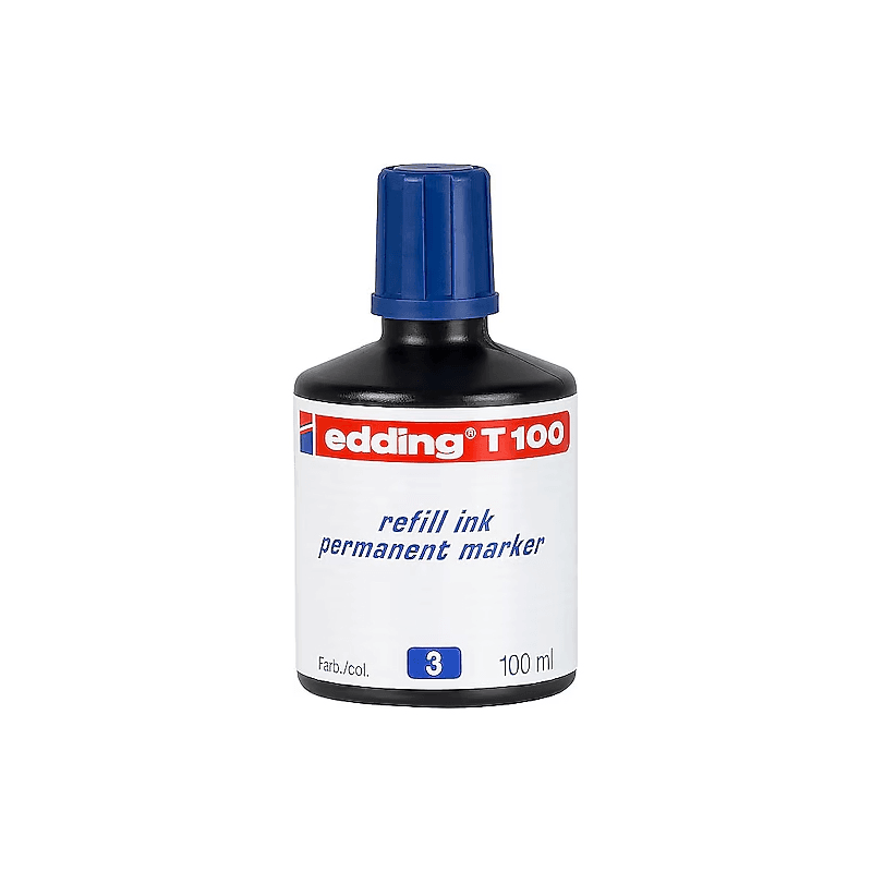 EDDİNG T100 MAVİ PERMANENT MÜREKKEP 100ML