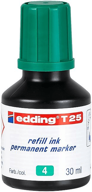 EDDİNG T25 YEŞİL PERMANENT MÜREKKEB 25ML