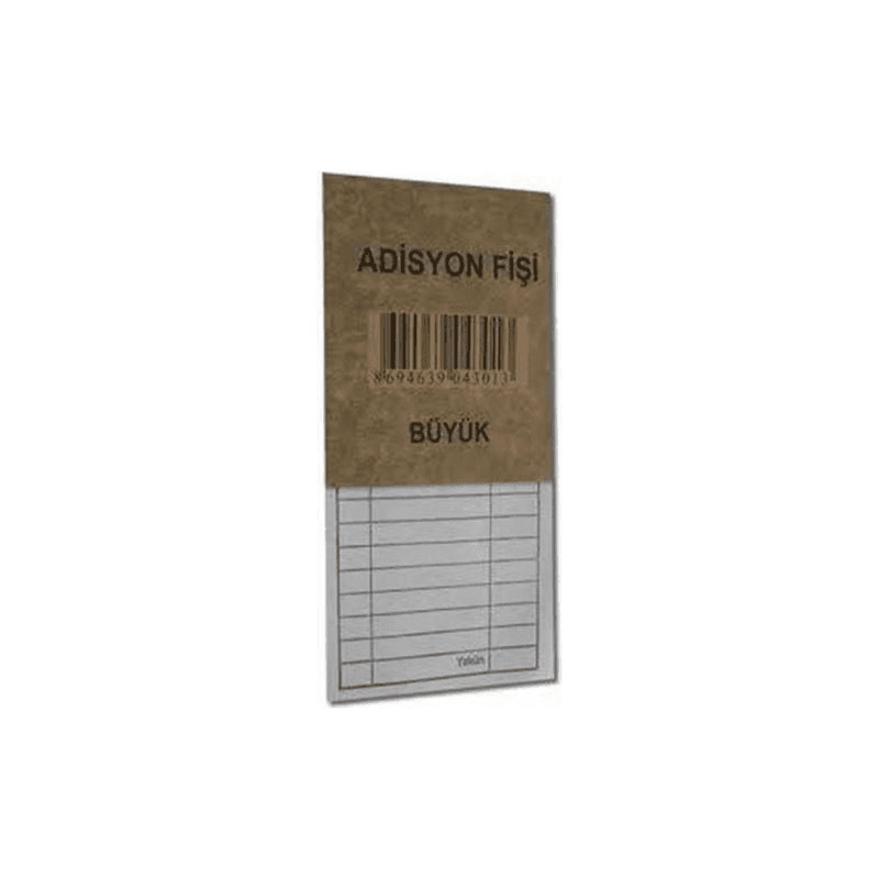 ADİSYON FİŞİ BÜYÜK DÜZİNE (Best)