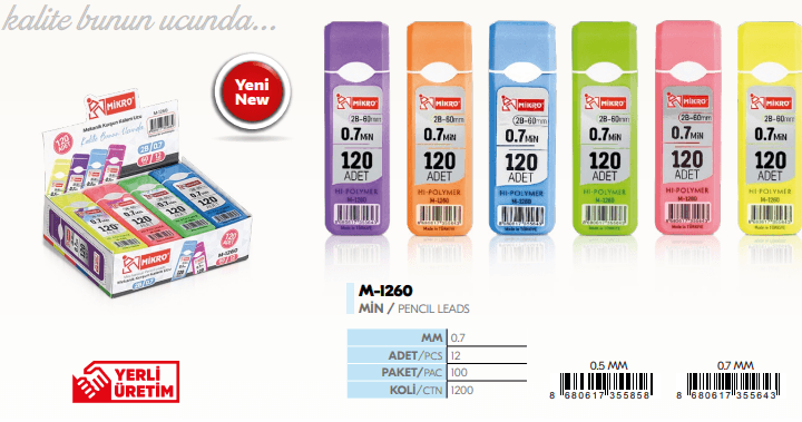 MİKRO M-1260 MİN 60 mm 07 (120 Lİ) 126007 (Best)