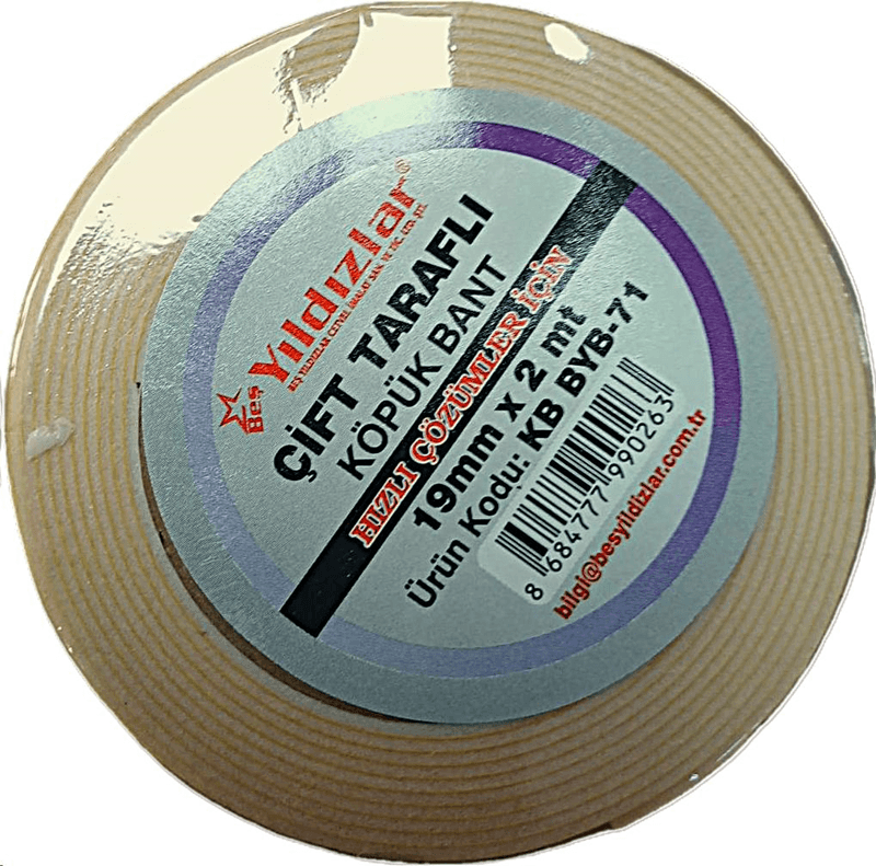 YILDIZLAR 19x2 ÇİFT TARAFLI KÖPÜK BANT BYB-71 (Best)