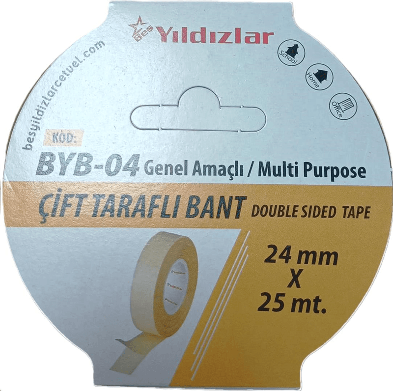 YILDIZLAR 24x25 ÇİFT TARAFLI BANT BYB-04 (Best)