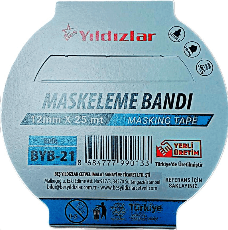 YILDIZLAR 12x25 MASKELEME BANTI BYB-21 (Best)
