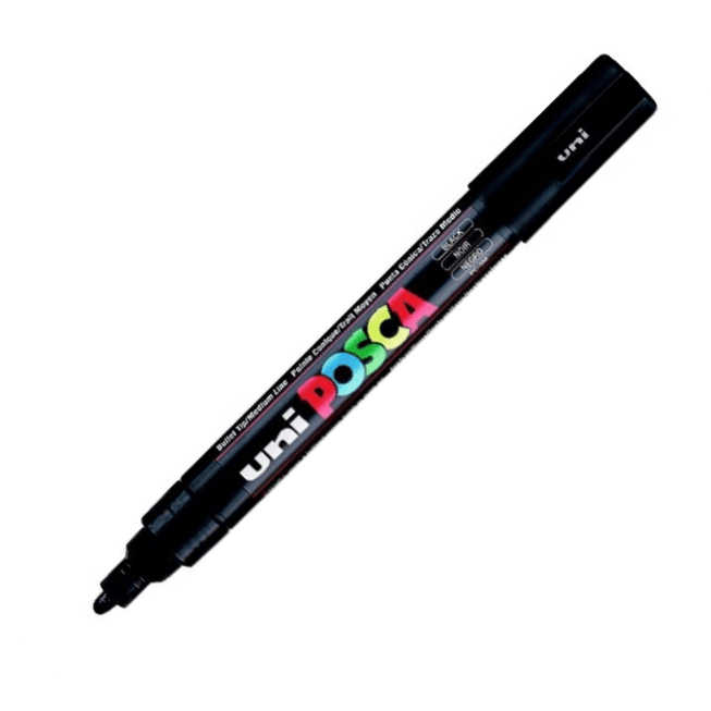 UNİ POSTER MARKÖRÜ POSCA PC-5M 1.8-2.5 SİYAH
