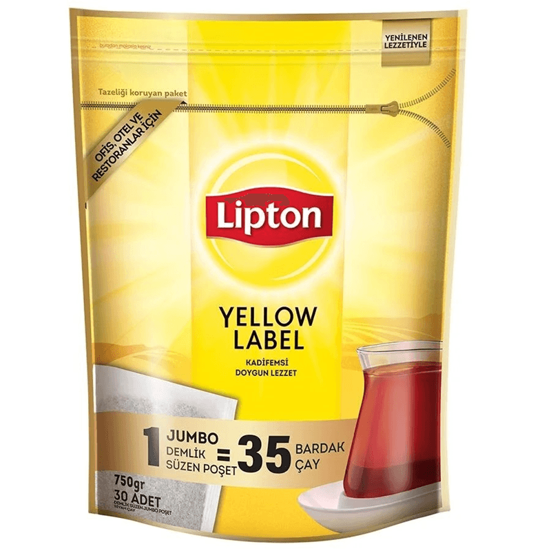 LİPTON DEMLİK POŞET ÇAY 30 LU YELLOW LABEL JUMBO 25g 800878