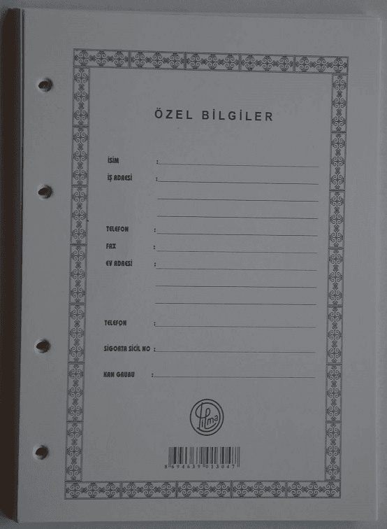 DİLMAN CARİ HESAP KLASÖRÜ YEDEĞİ A5 1304