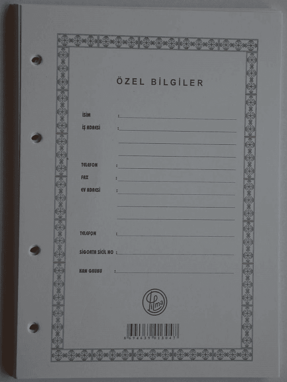DİLMAN CARİ HESAP KLASÖRÜ YEDEĞİ A4 1303