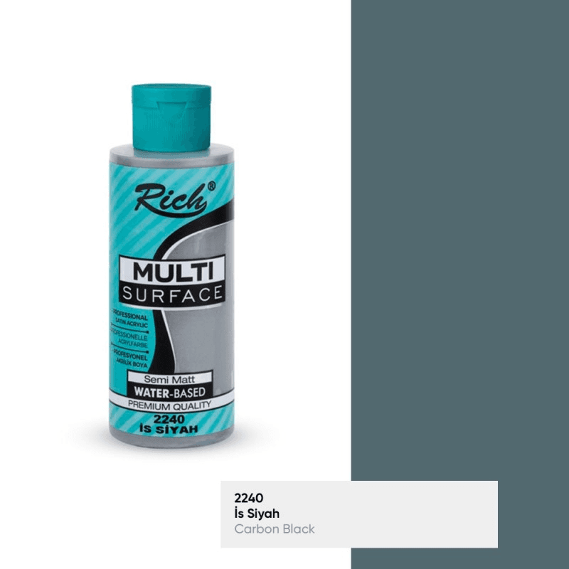 RICH MULTİ AKRİLİK BOYA 2240 İS SİYAH 120 cc (Best)