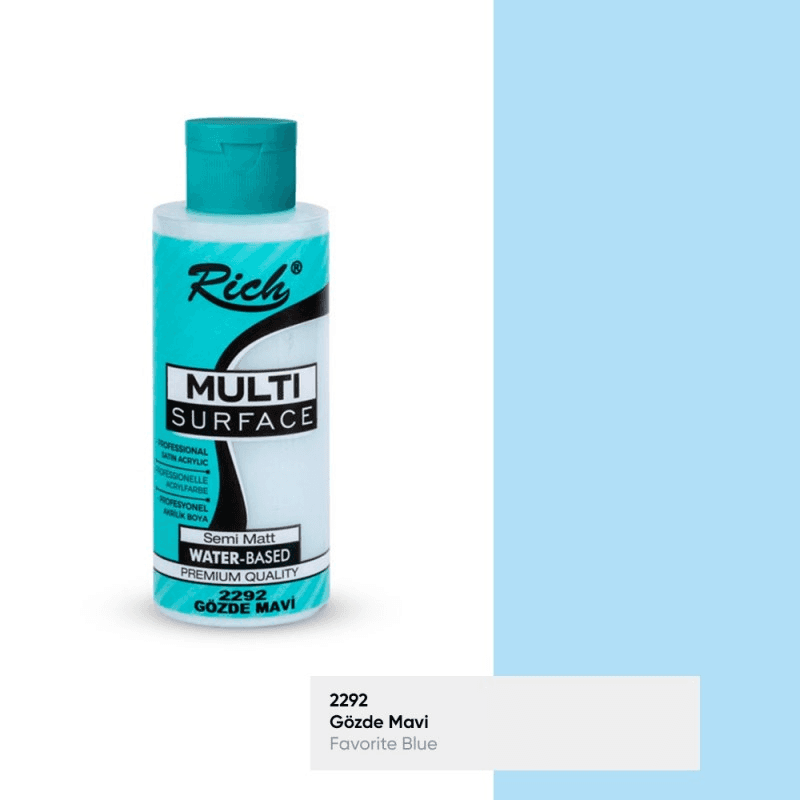 RICH MULTİ AKRİLİK BOYA 2292 GÖZDE MAVİ 120 cc (Best)