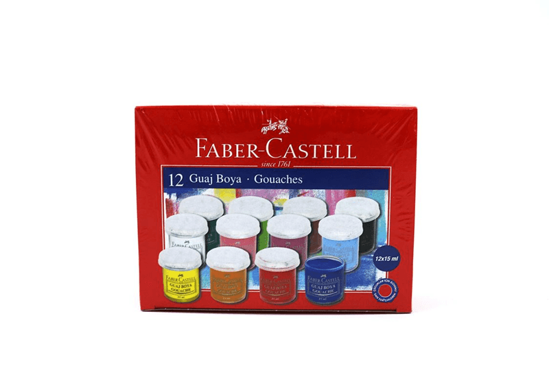 FABER 12 RENK GUAJ BOYA ŞİŞE 160401 (Best)