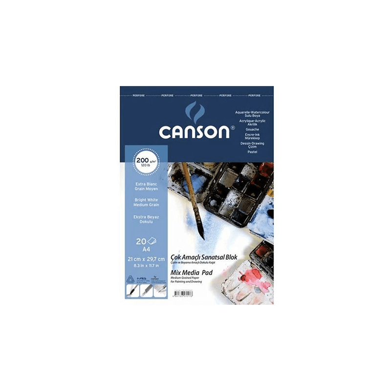CANSON FINEFACE A4 20 YAPRAK RESİM DEFTERİ 200 GR 20020A4US (Best)