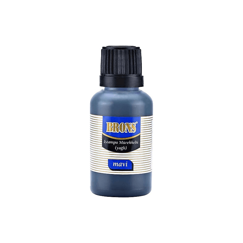 BRONS ISTAMPA MÜREKKEBİ MAVİ 30 cc BR-315 (Best)