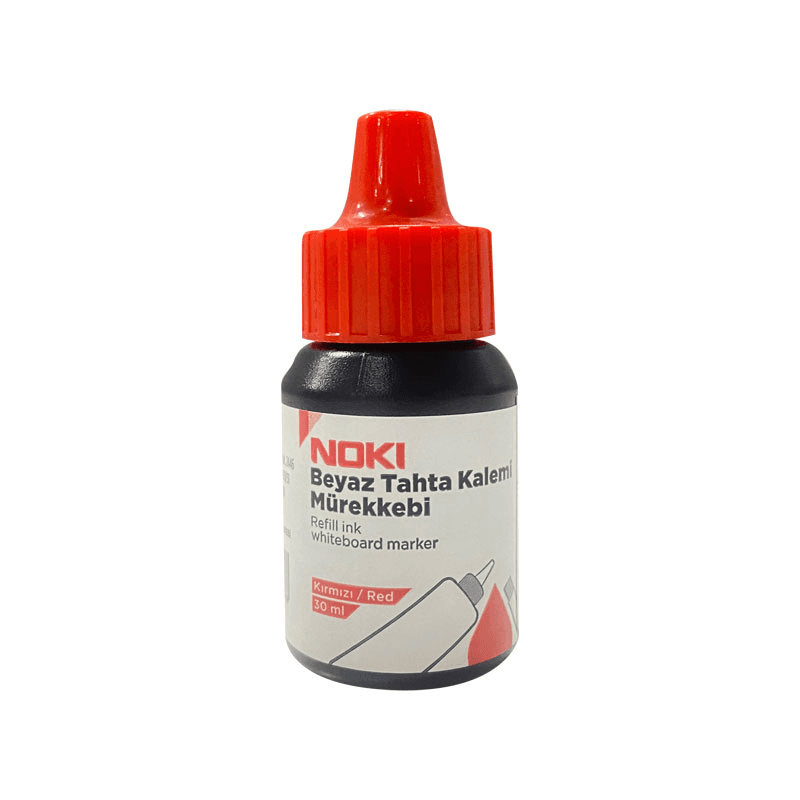 NOKİ BEYAZ TAHTA KALEMİ MÜREKKEBİ KIRMIZI 30 ML 1663-030-080 (Best)