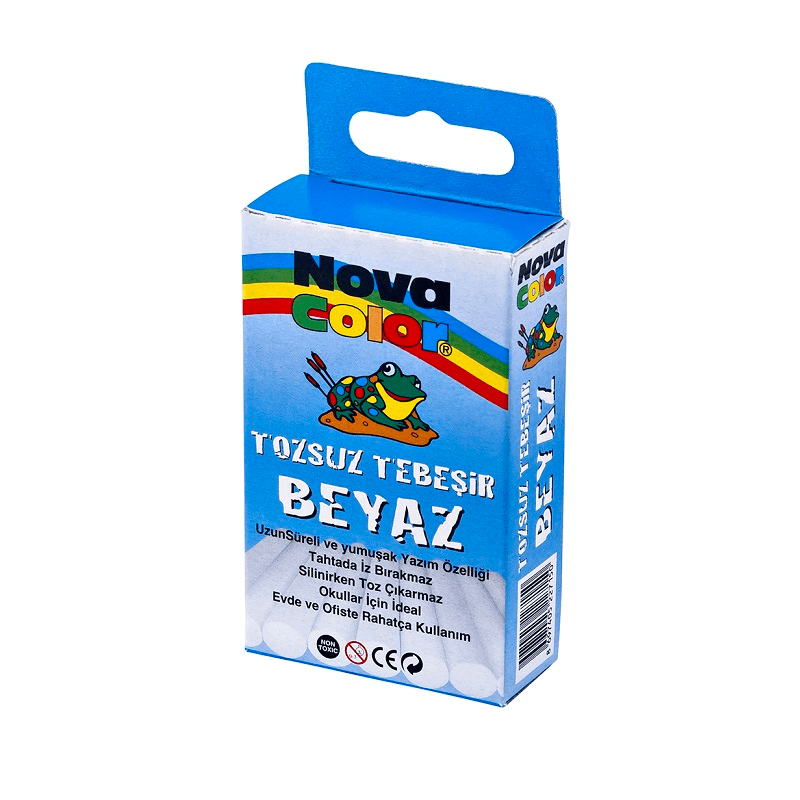 NOVA COLOR TOZSUZ TEBEŞİR 10 LU BEYAZ NC-4110 (Best)
