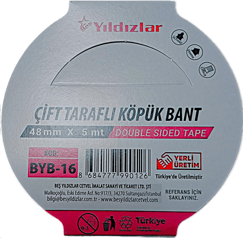 YILDIZLAR 48x5 ÇİFT TARAFLI KÖPÜK BANT BYB-16 (Best)