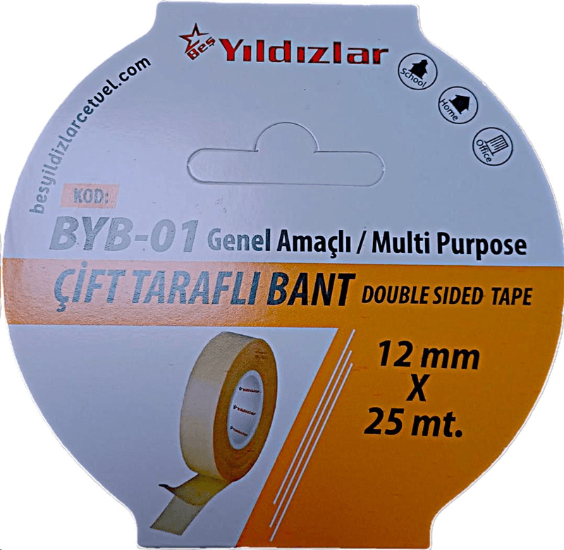 YILDIZLAR 12x25 ÇİFT TARAFLI BANT BYB-01 (Best)
